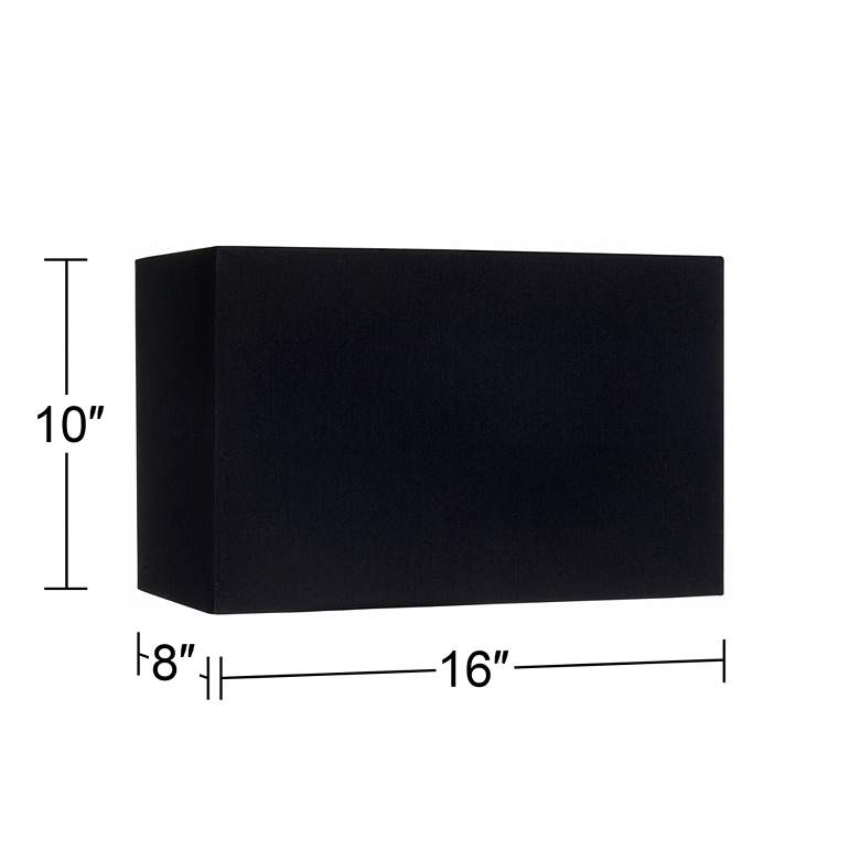 Image 6 Black Set of 2 Rectangular Lamp Shades 8/16x8/16x10 (Spider) more views