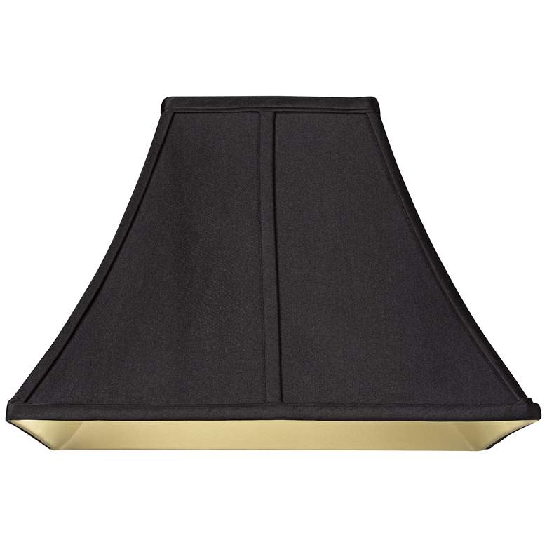 Image 3 Black Set of 2 Square Curved Lamp Shades 6x14x9 1/2 (Spider) more views