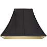 Black Set of 2 Square Curved Lamp Shades 6x14x9 1/2 (Spider)