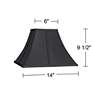 Black Set of 2 Square Curved Lamp Shades 6x14x9 1/2 (Spider)