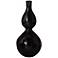 Black Silhouette Glass 17 1/2" High Vase