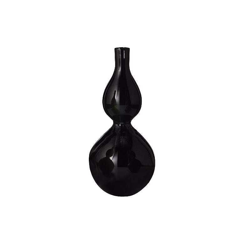 Image 1 Black Silhouette Glass 17 1/2 inch High Vase