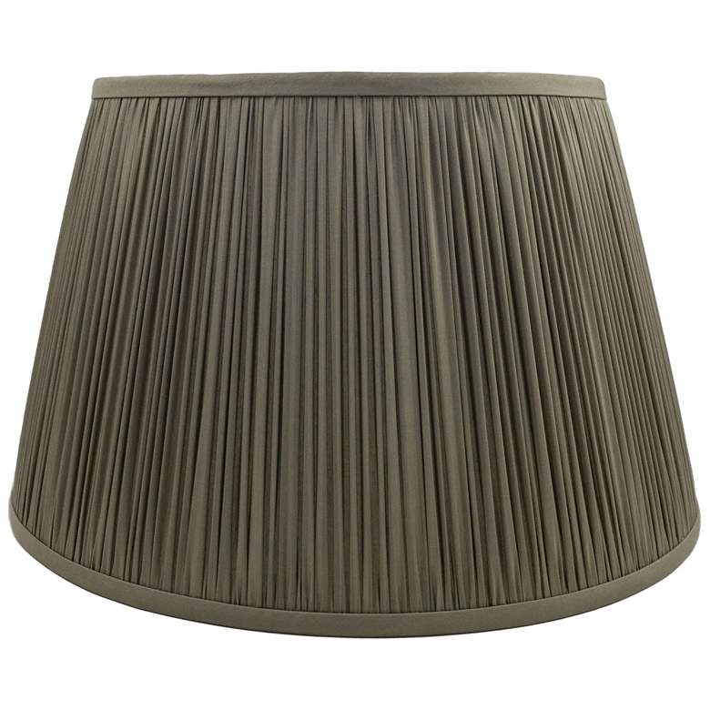 Image 1 Black Softback Shirred Pleated Silk Lamp Shade 16x18x12 (Spider)