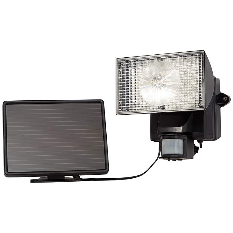 Image 1 Black Solar Power Motion Sensor 80 LED Flood Light