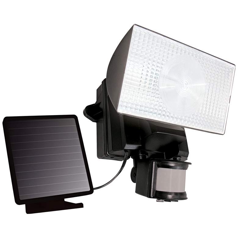 Image 1 Black Solar Security 50 LED Outdoor Flood Light