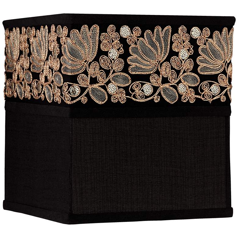 Image 1 Black Square Lamp Shade 10/10x10/10x11 (Spider)