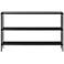 Black Stainless Steel 47 1/4" Wide Bookshelf Console Table