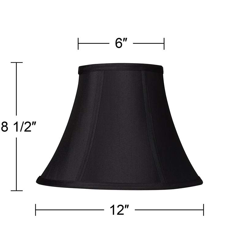 Image 5 Black Stretch Bell Lamp Shade 6x12x9 (Spider) more views