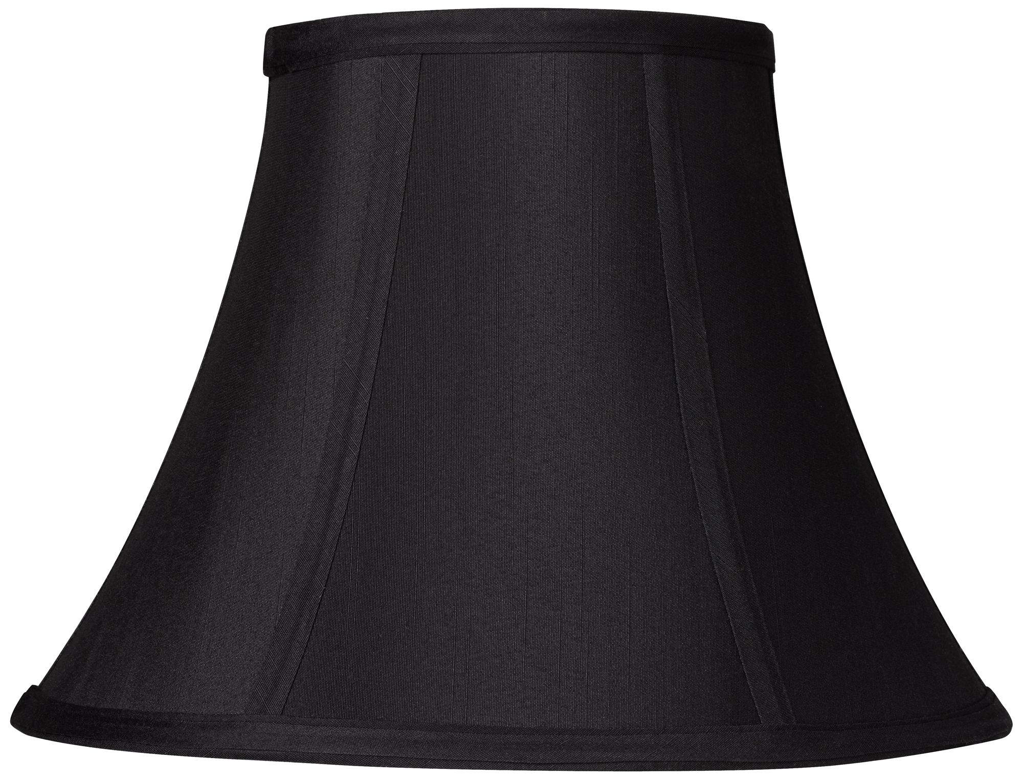 Black Stretch Fabric Set of 2 Lamp Shades 6x12x9 (Spider) 311V4