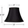 Black Stretch Fabric Set of 2 Lamp Shades 6x12x9 (Spider)