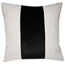Black Stripe Pillow - Down Feather Insert