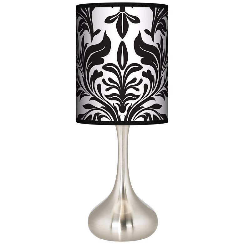 Image 1 Black Tapestry Giclee Droplet Table Lamp