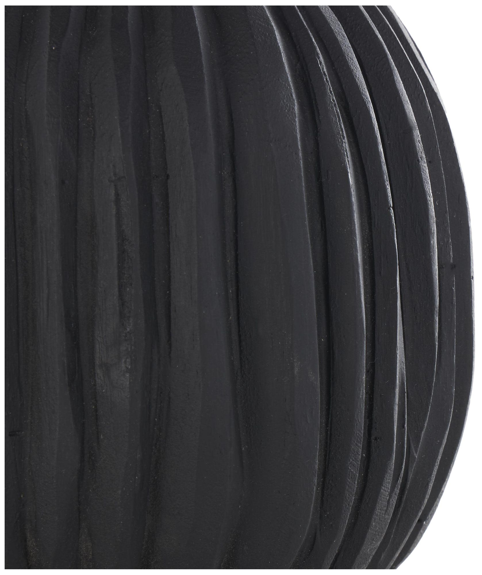 Image 3 Black Teak Wood Natural Orbs & Vase Filler, S/3 6", 5", 4"H more views