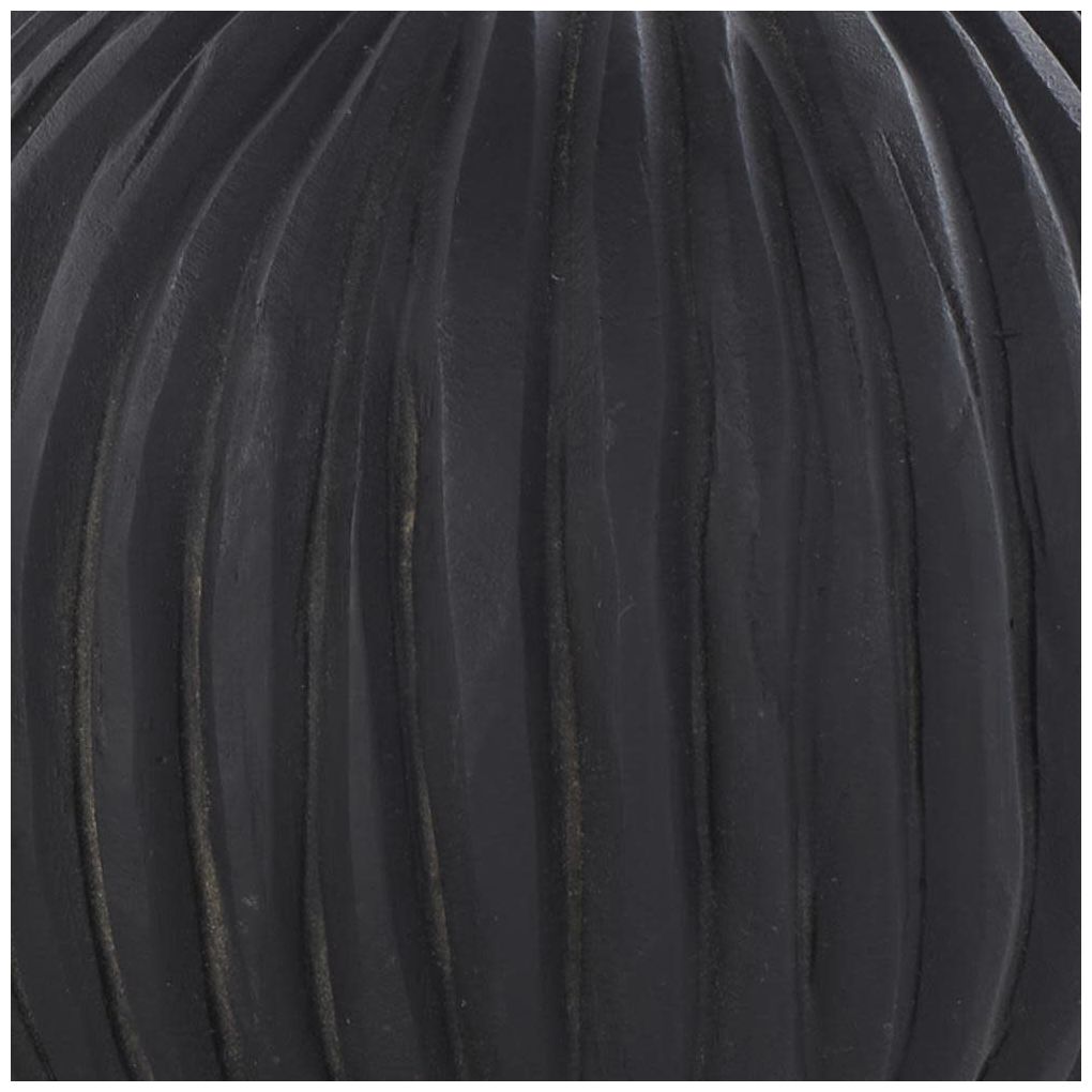 Black Teak Wood Natural Orbs & Vase Filler, S/3 6", 5", 4"H