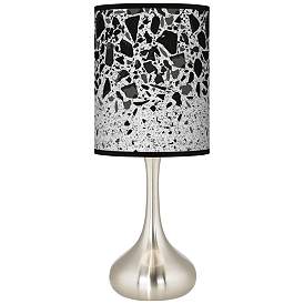 Image1 of Black Terrazzo Giclee Droplet Modern Table Lamp