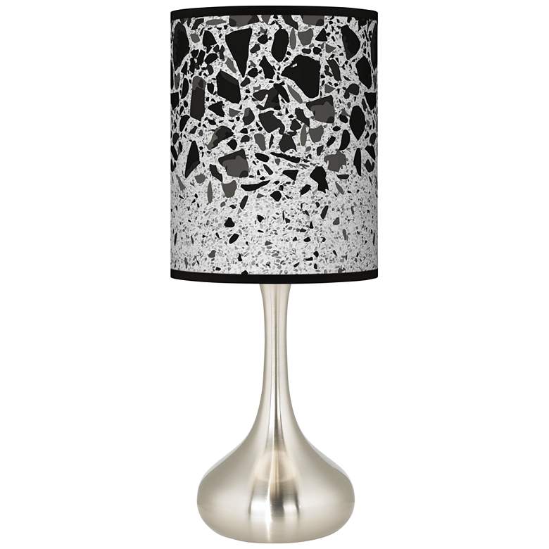 Image 1 Black Terrazzo Giclee Droplet Modern Table Lamp
