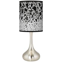 Black Terrazzo Giclee Droplet Modern Table Lamp