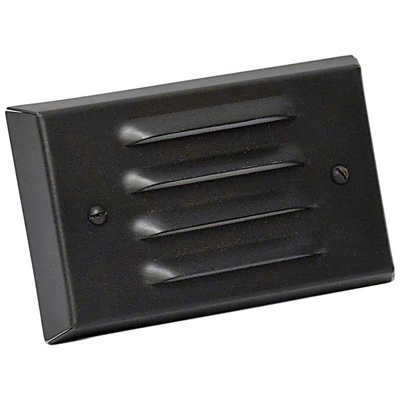 Image 1 Black Texture 4 3/4" Wide LED 4-Louver Step/Brick Light