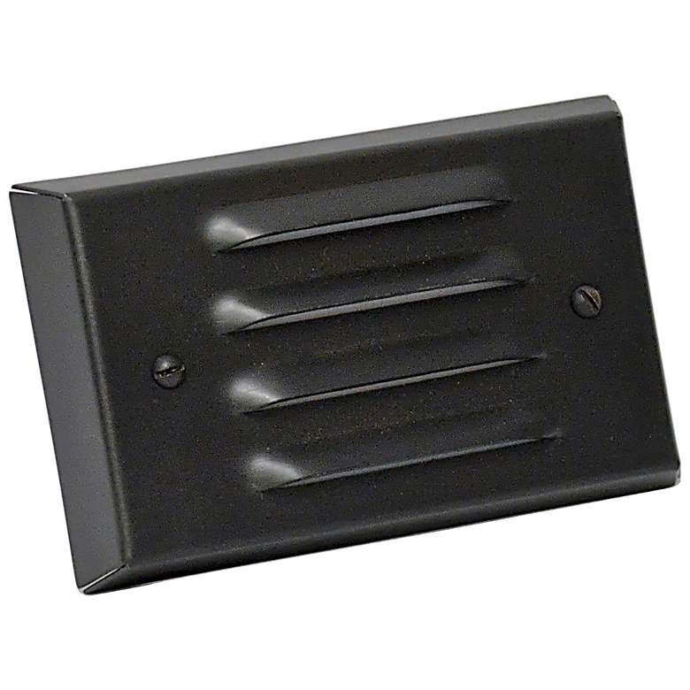 Image 1 Black Texture 4 3/4 inch Wide LED 4-Louver Step/Brick Light