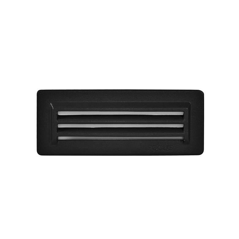 Image 1 Black Texture 8 1/4" Wide 3-Louver LED Step/Brick Light