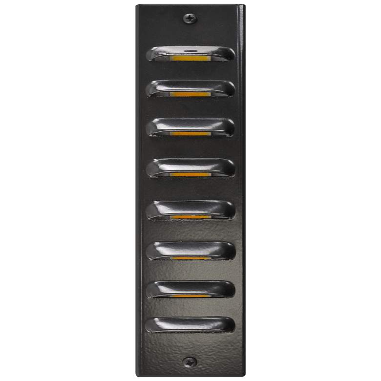 Image 1 Black Texture 8" High LED 8-Louver Vertical Rail Light
