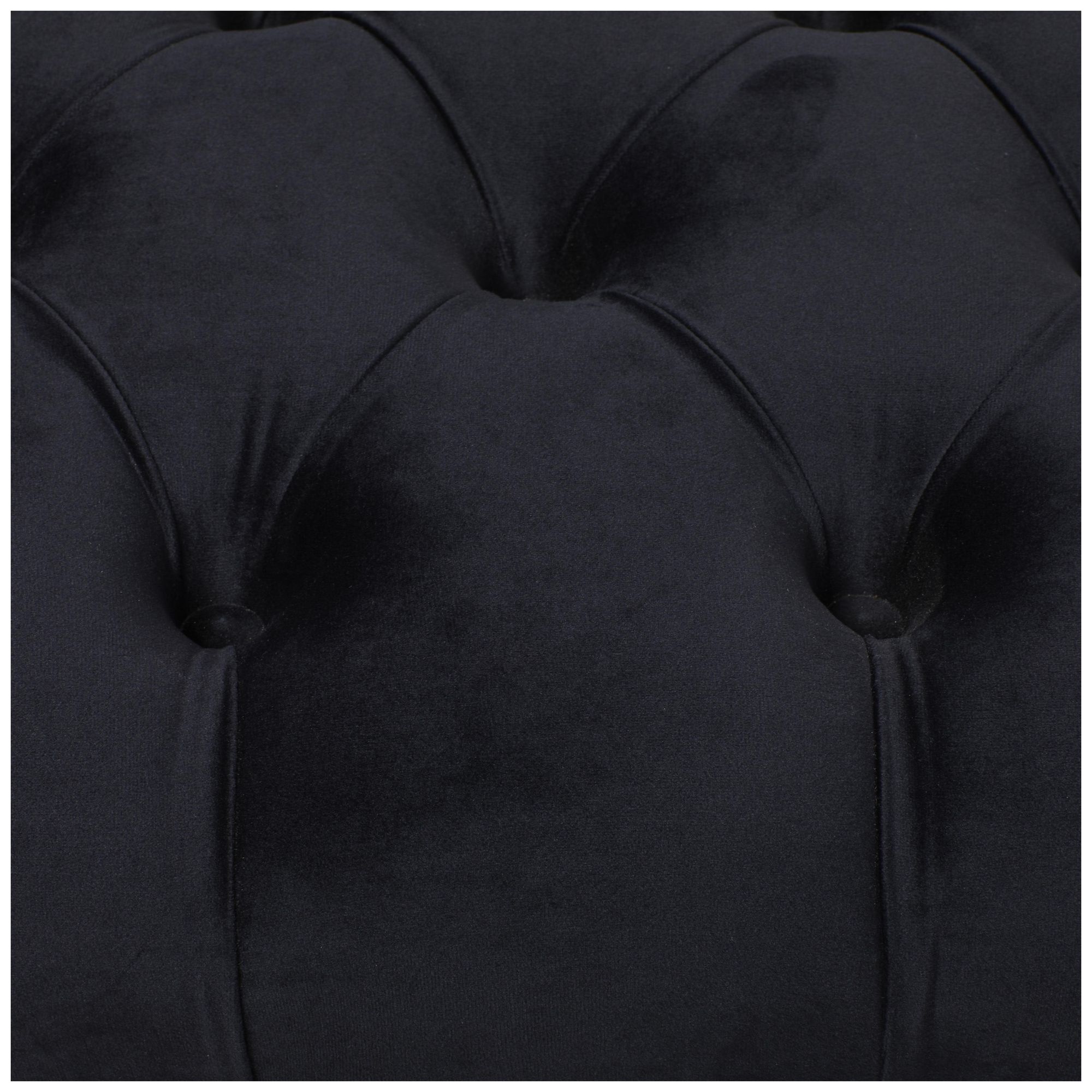 Image 3 Black Velvet Glam Bench, 39" x 17" x 19" more views