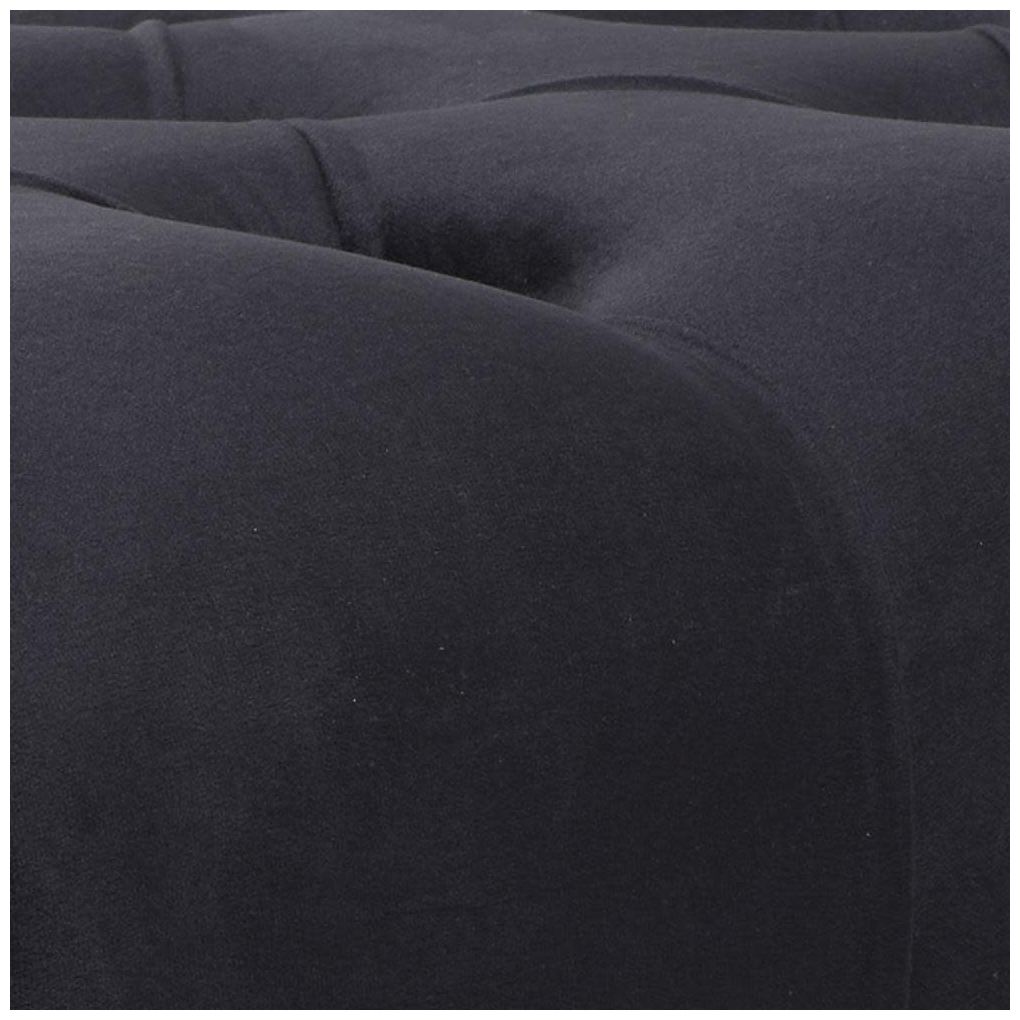 Black Velvet Glam Bench, 39" x 17" x 19"