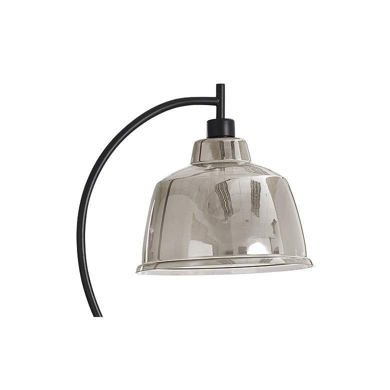 Image 3 Black Water 65 inch Black Steel Floor Lamp with Mercury Glass Shade more views