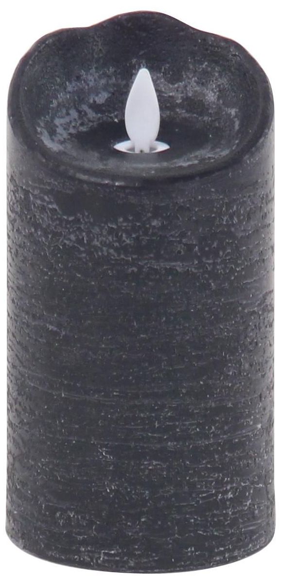 Image 5 Black Wax Traditional Flameless Candle, S/3 3"W, 6"H more views