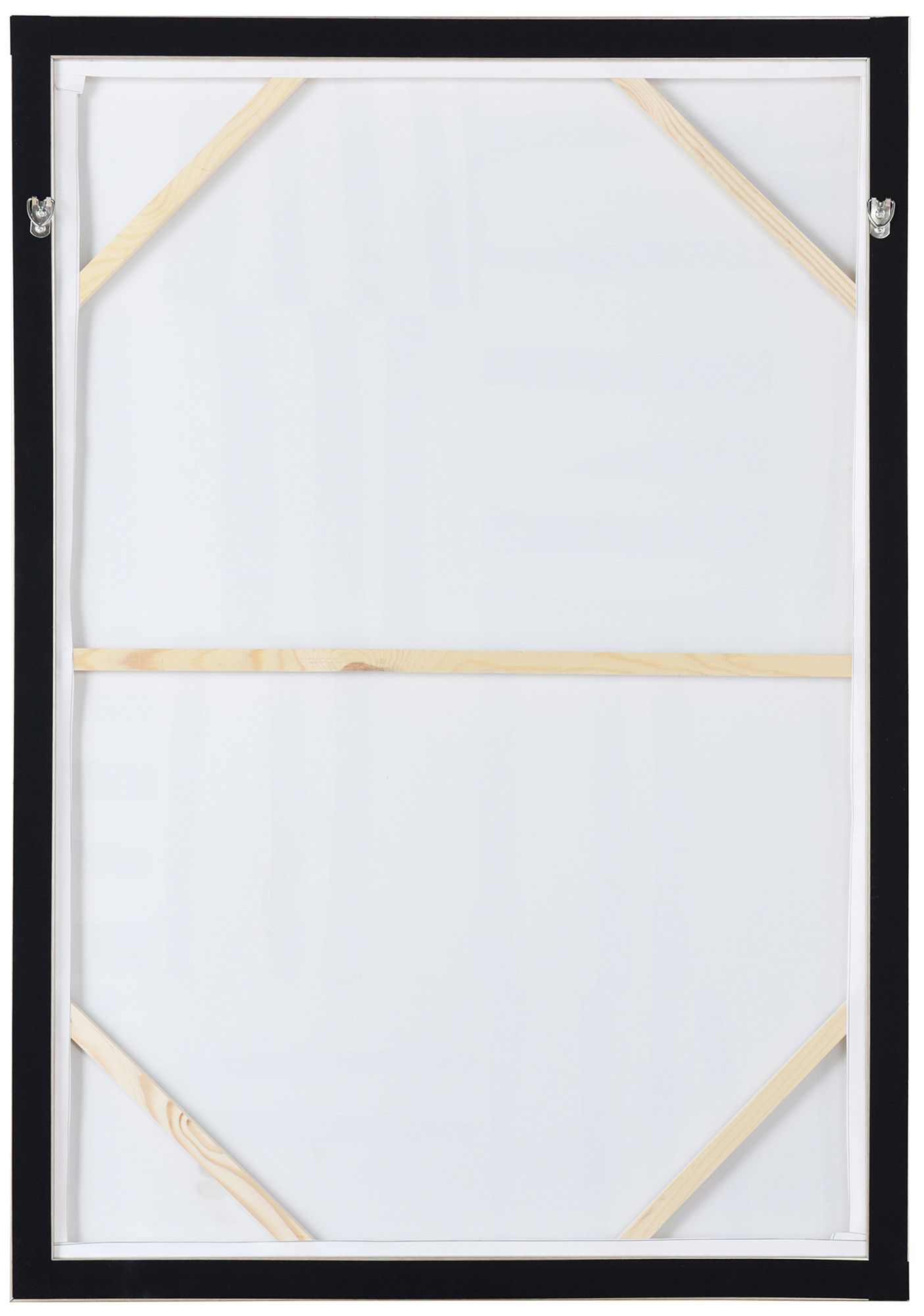 Image 4 Black & White 28 x 39 Hand-Painted Framed Canvas Wall Art more views