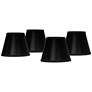 Black with Gold Liner Paper Chandelier Clip Shades 3x5x4 (Clip-On) Set of 4