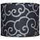 Black with Gray Scroll Lamp Shade 14x14x11 (Spider)