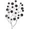 Black with Silver Tree Sprig Metal 31" High Wall Decor