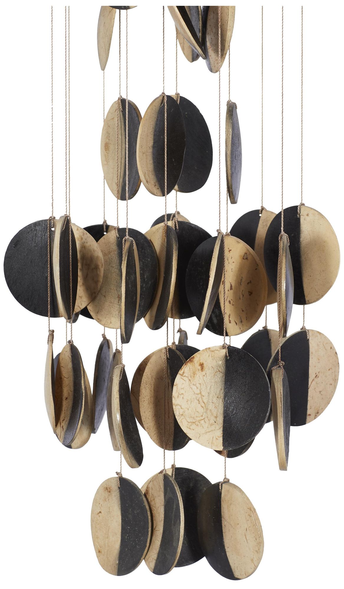 Image 2 Black Wood Coastal Windchime, 5" x 5" x 17" more views