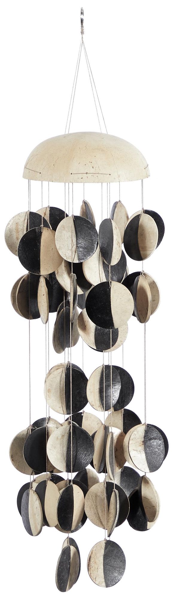 Image 5 Black Wood Coastal Windchime, 5" x 5" x 17" more views