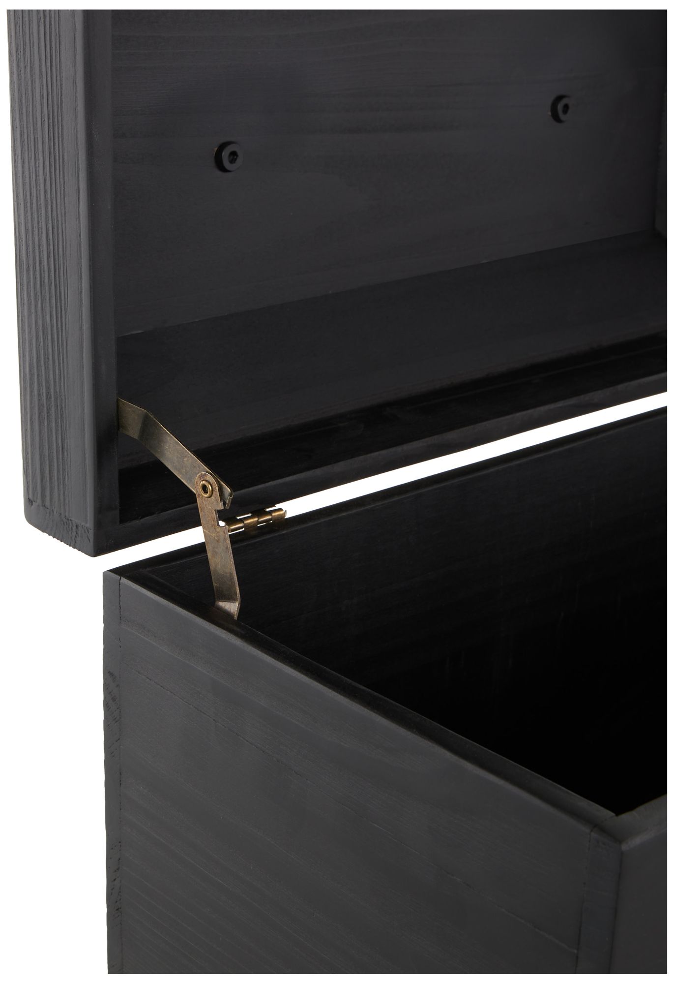 Image 3 Black Wood Contemporary Box, S/2 16", 14"W more views