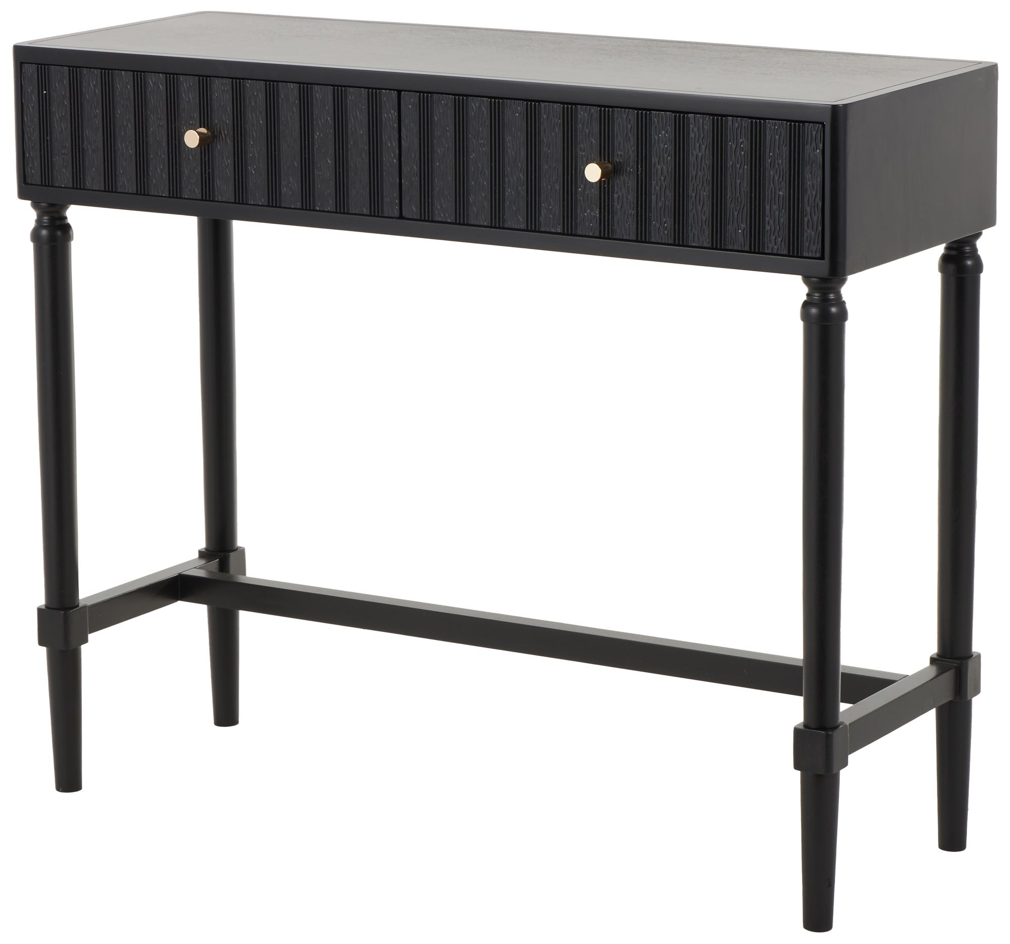 Image 2 Black Wood Contemporary Console Table, 36" x 14" x 30"