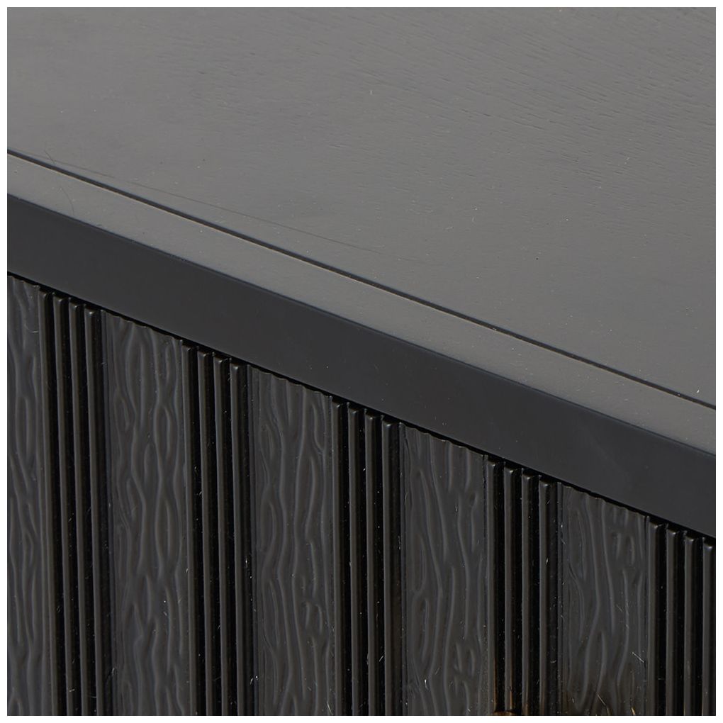 Black Wood Contemporary Console Table, 36" x 14" x 30"