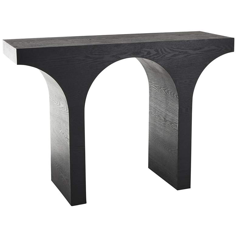 Image 1 Black Wood Contemporary Console Table, 45" x 15" x 32"