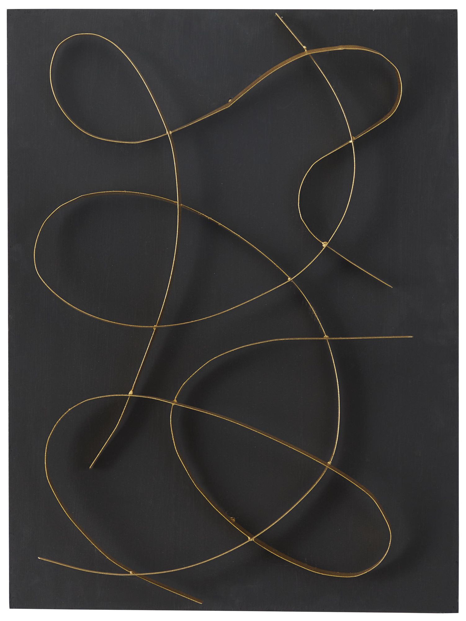 Image 2 Black Wood Contemporary Wall Decor, 24" x 3" x 32"