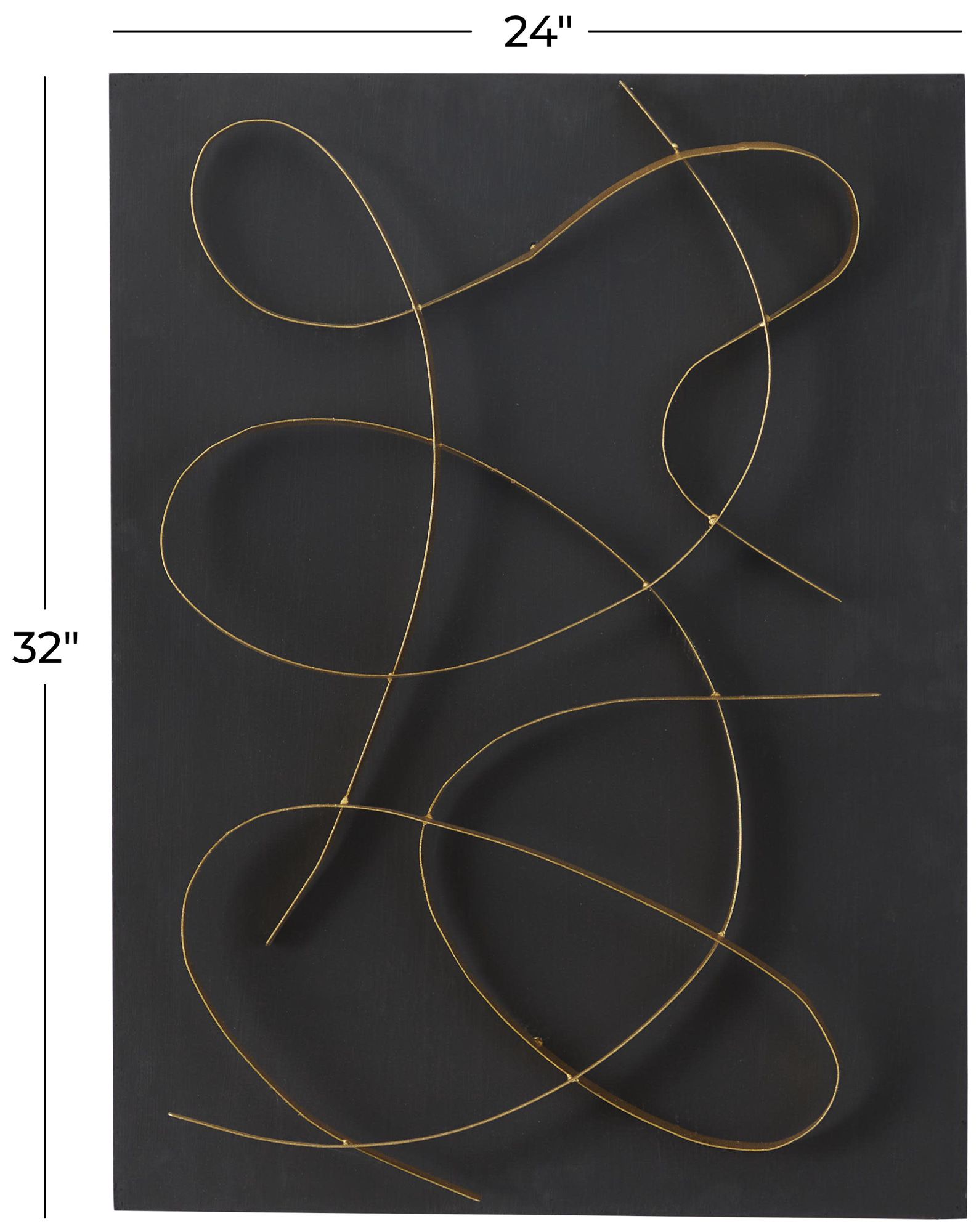 Image 6 Black Wood Contemporary Wall Decor, 24" x 3" x 32" more views