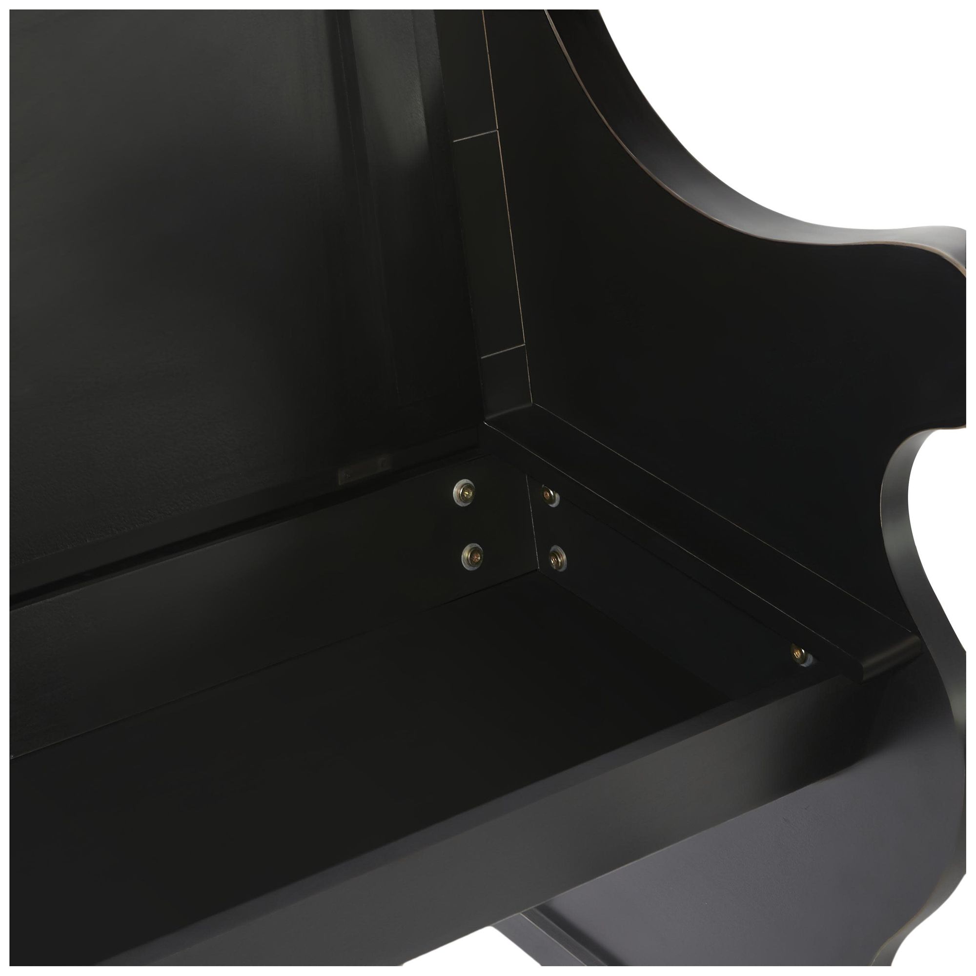 Image 2 Black Wood Farmhouse Storage Bench, 50" x 24" x 36" more views