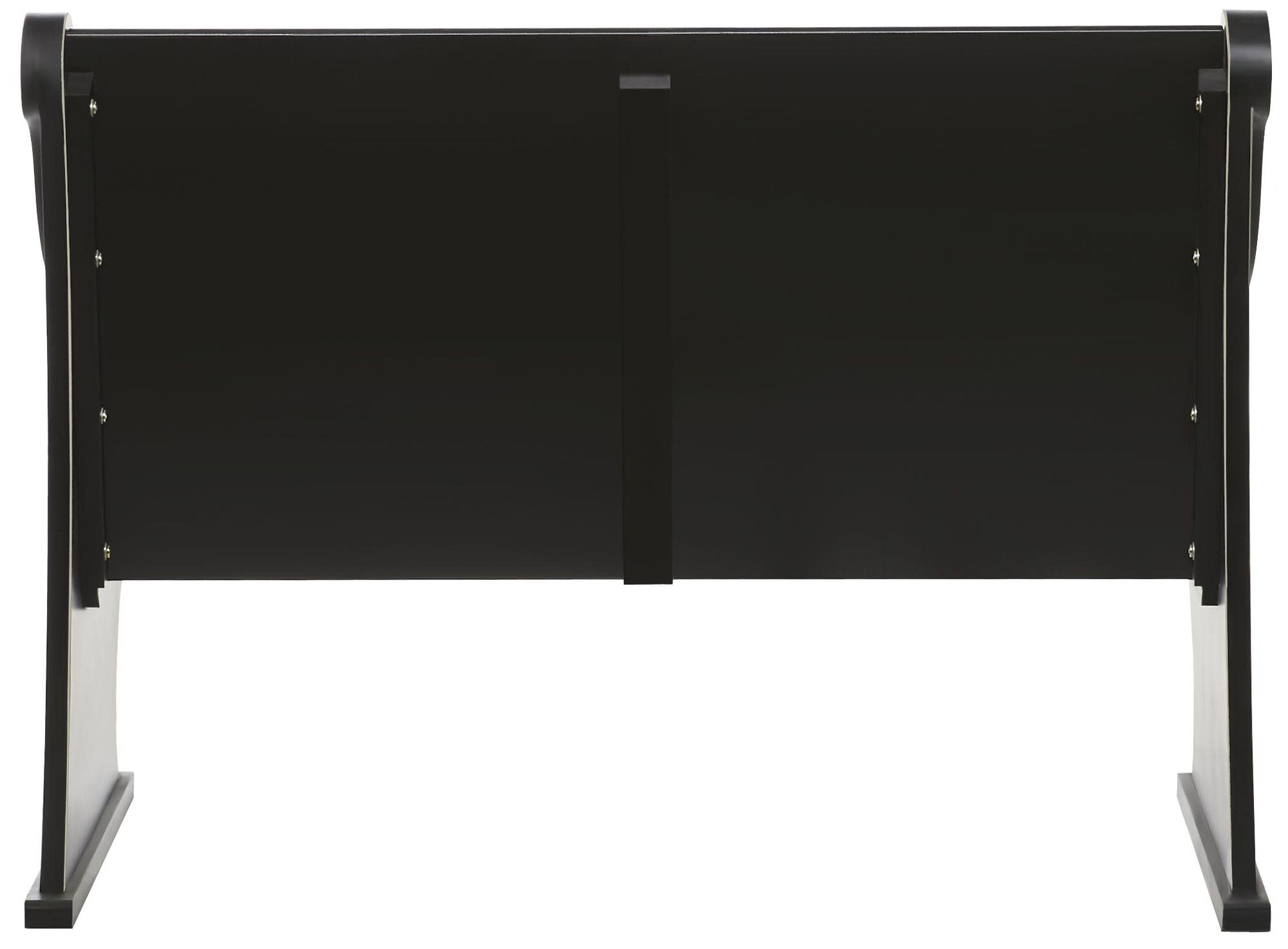 Image 5 Black Wood Farmhouse Storage Bench, 50" x 24" x 36" more views