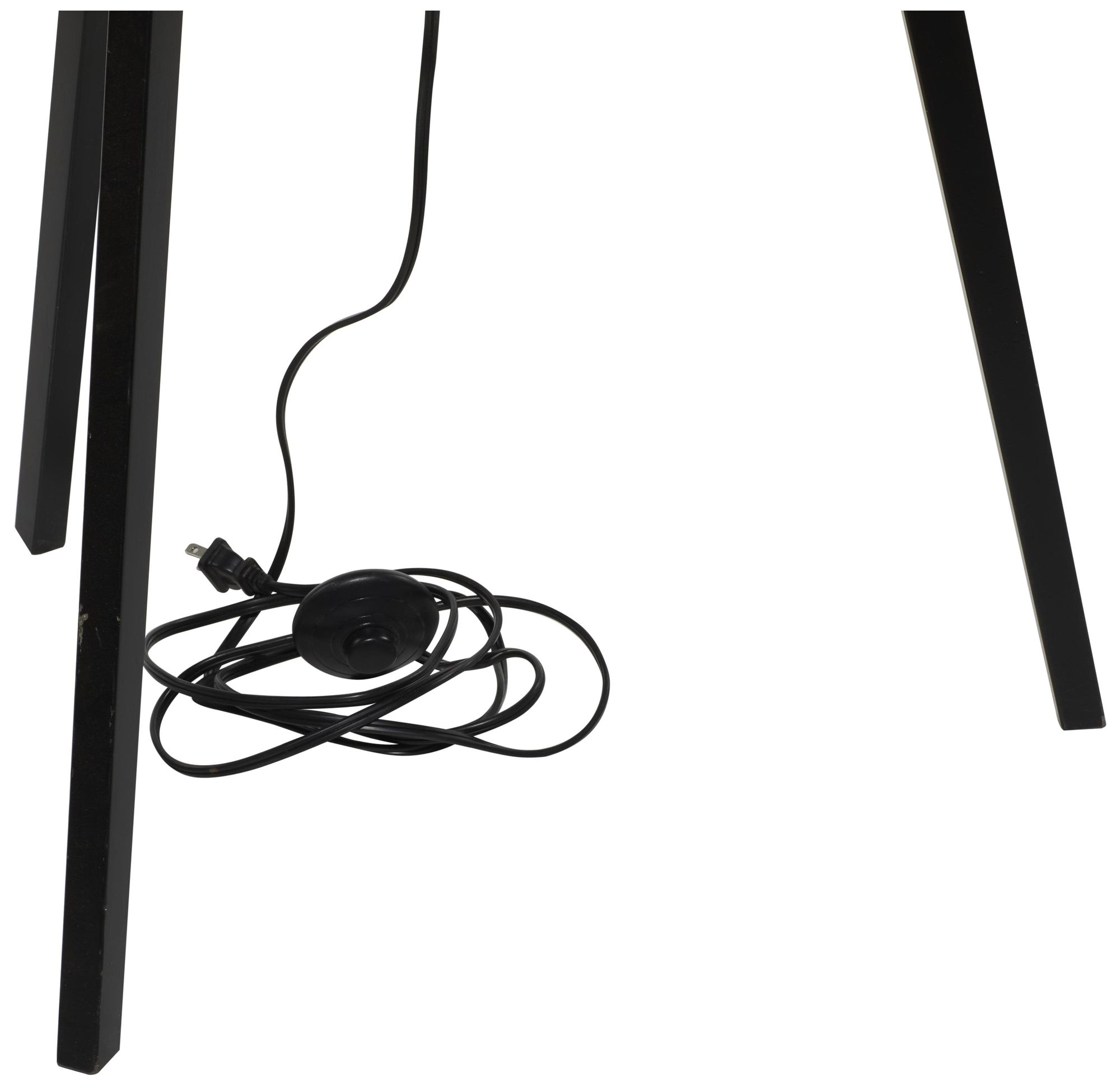 Image 2 Black Wood Industrial Floor Lamp, 21" x 21" x 62" more views