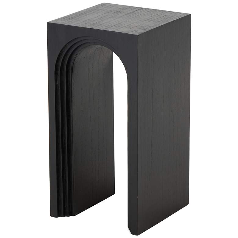 Image 1 Black Wood Modern Accent Table, 12" x 12" x 24"