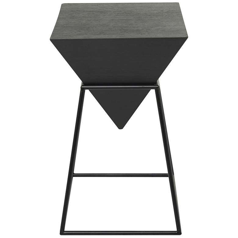 Image 1 Black Wood Modern Accent Table, 14" x 14" x 24"