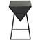 Black Wood Modern Accent Table, 14" x 14" x 24"