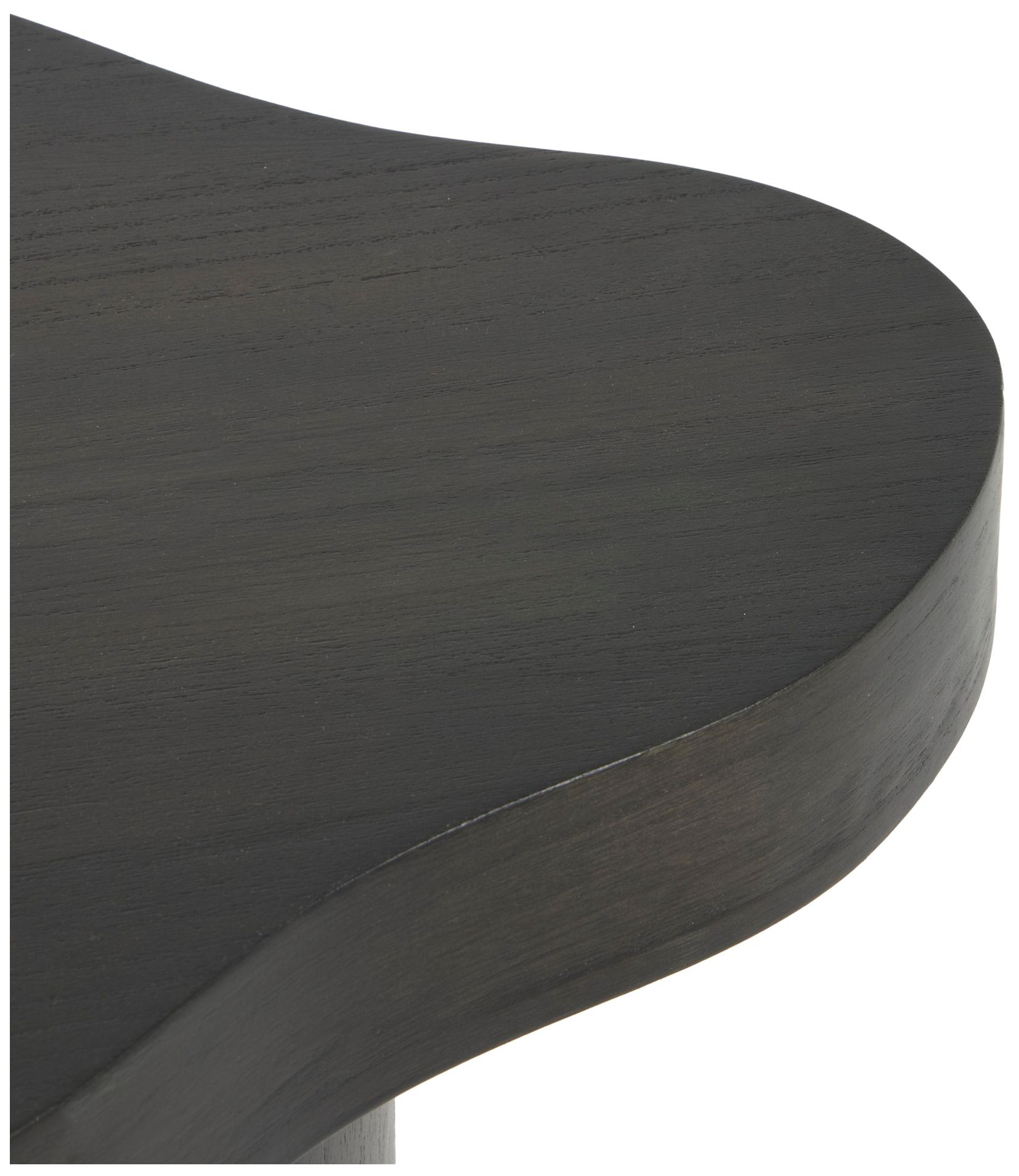 Image 4 Black Wood Modern Accent Table, 15" x 15" x 23" more views