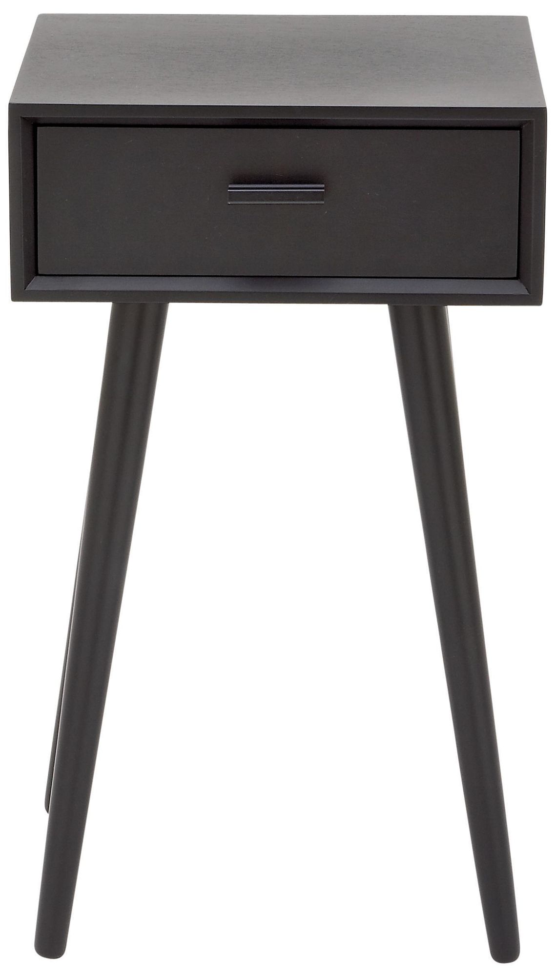 Image 2 Black Wood Modern Accent Table, 16" x 13" x 28"