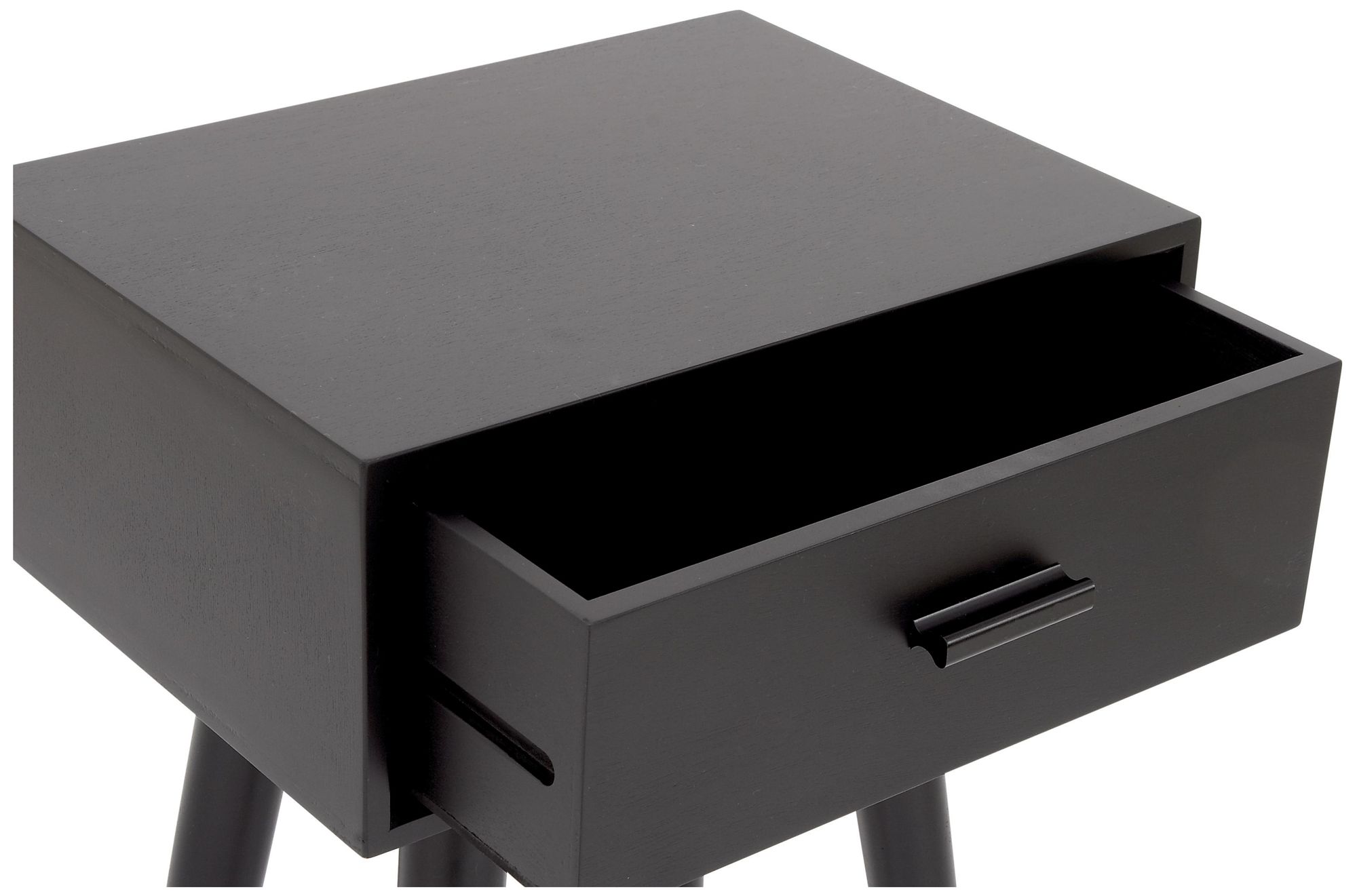 Image 5 Black Wood Modern Accent Table, 16" x 13" x 28" more views